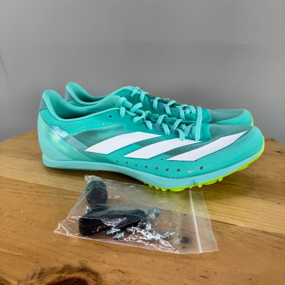 Adidas Adizero Distancestar Men's Size 9 Track Spikes Blue Cloud White NEW